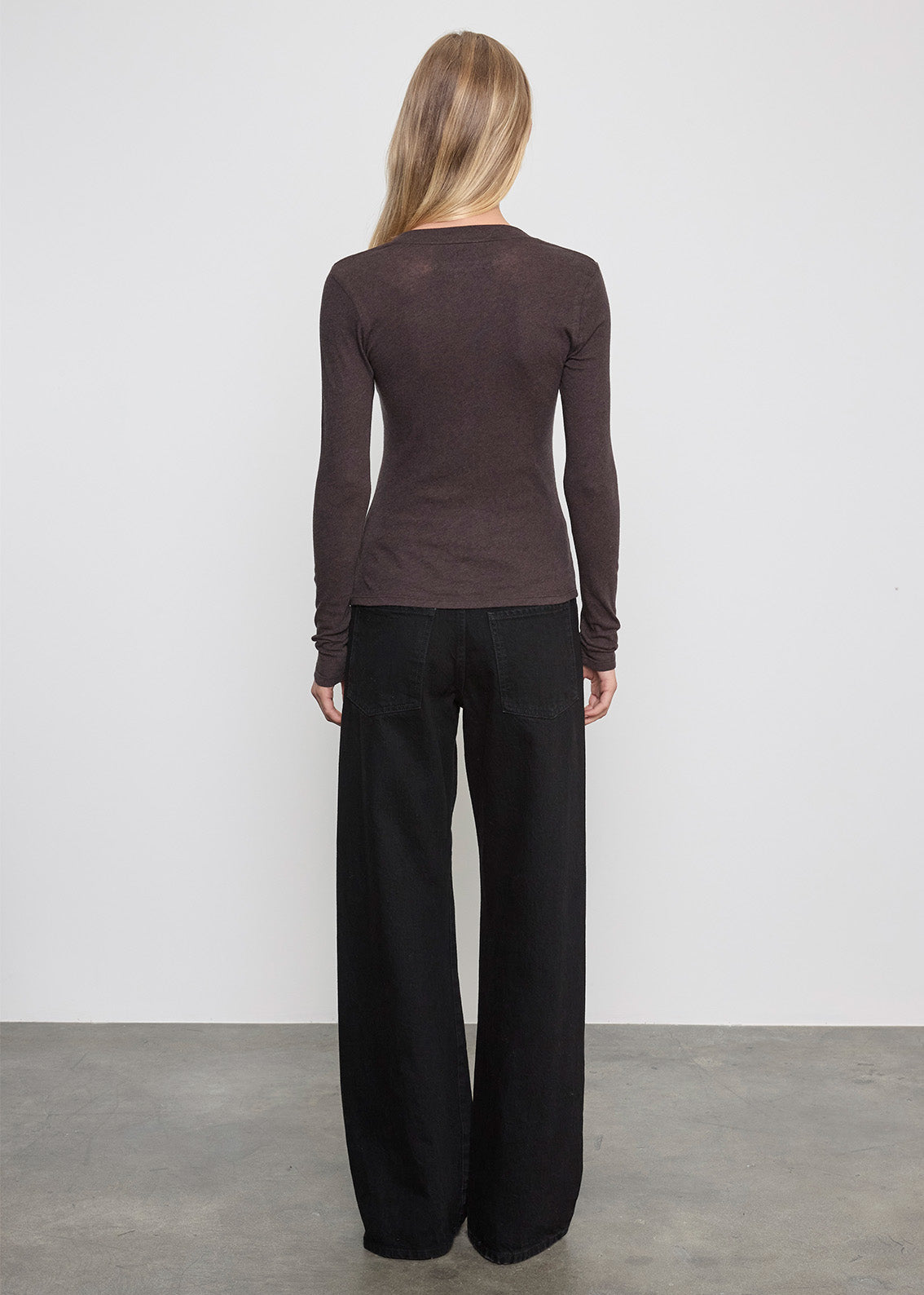 Cashmere L/S Cardigan | Dark Brown