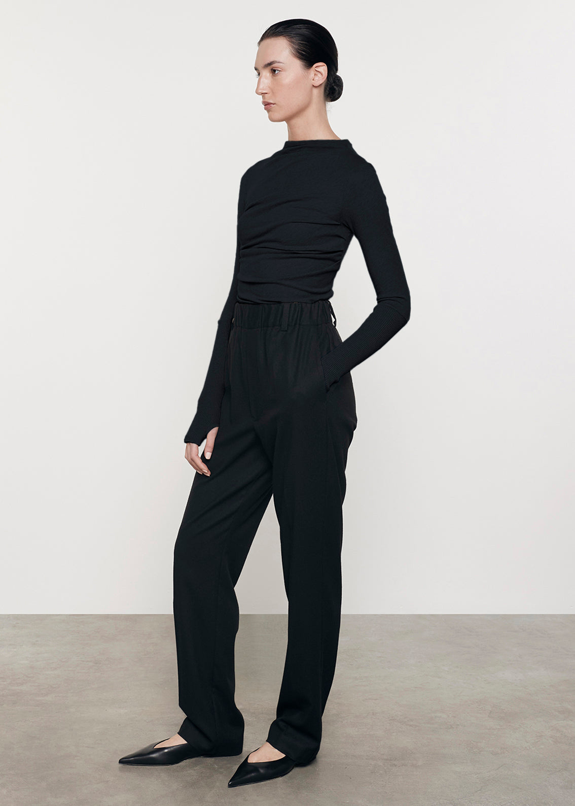 Cashmere Twist Top | Black