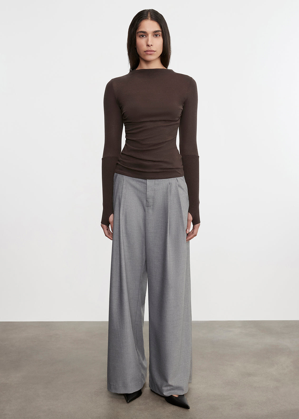 Cashmere Twist Top | Dark Brown