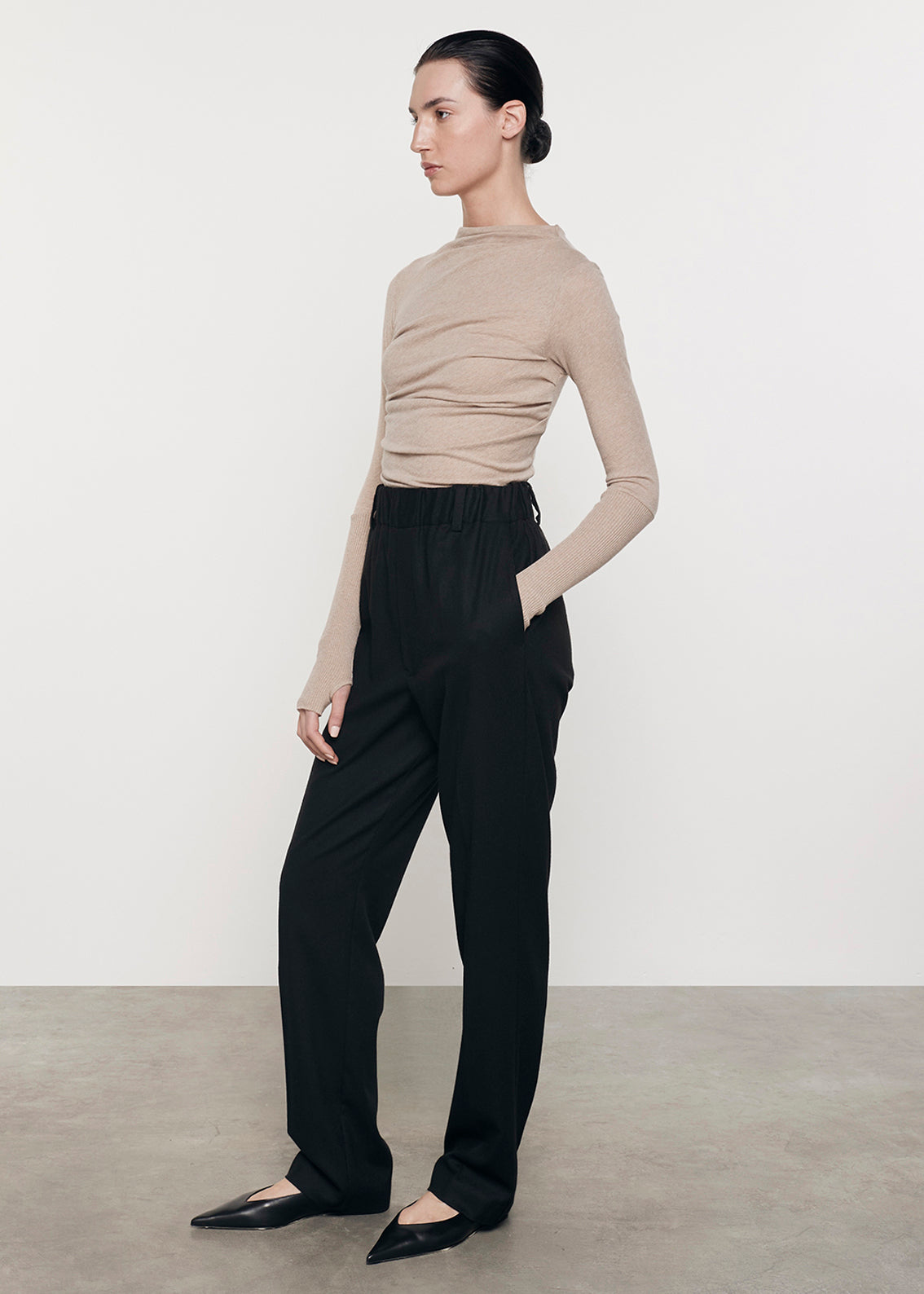 Cashmere Twist Top | Khaki