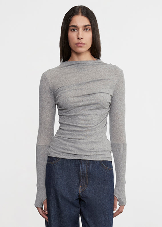 Cashmere Twist Top | Smoke