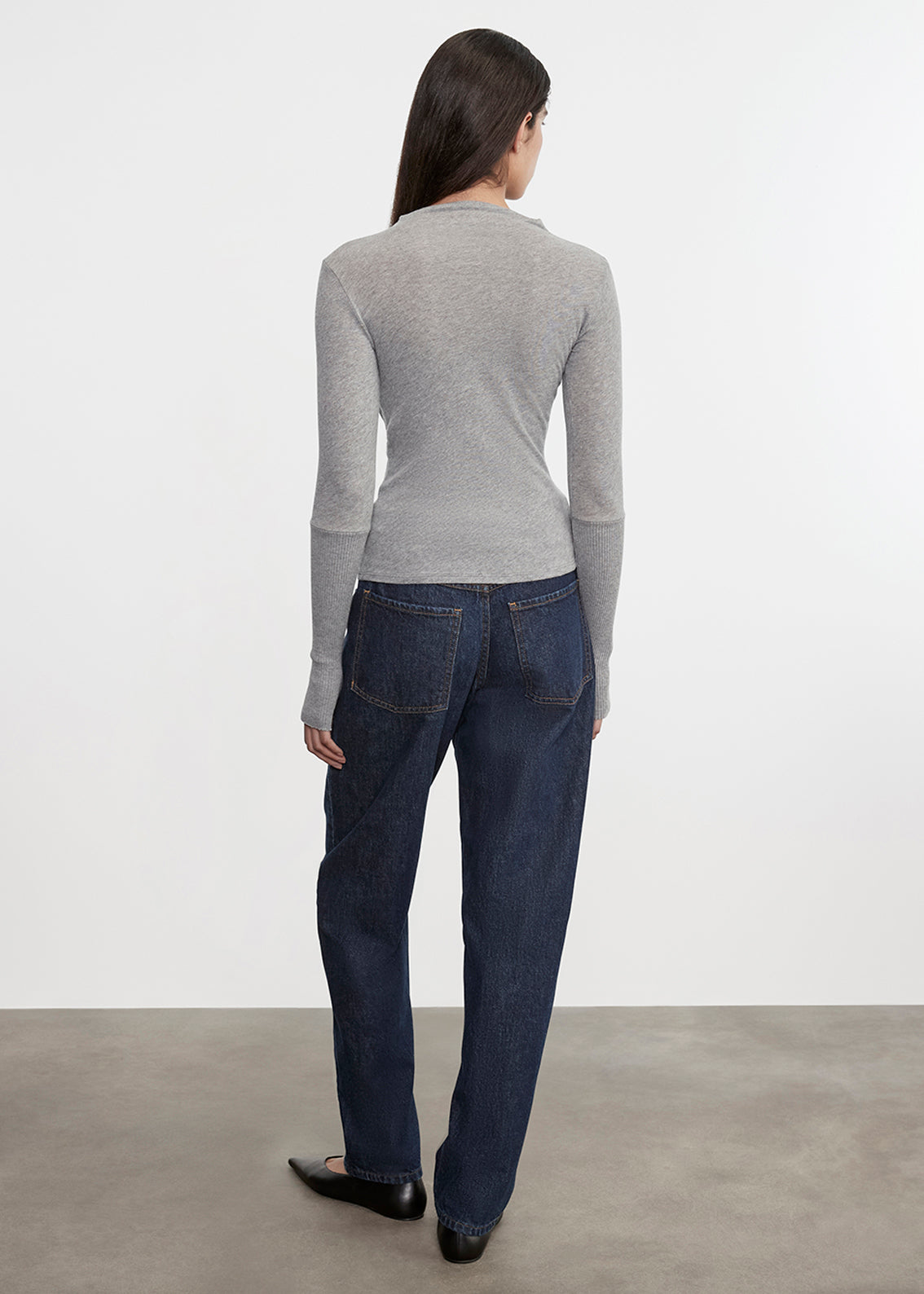 Cashmere Twist Top | Smoke