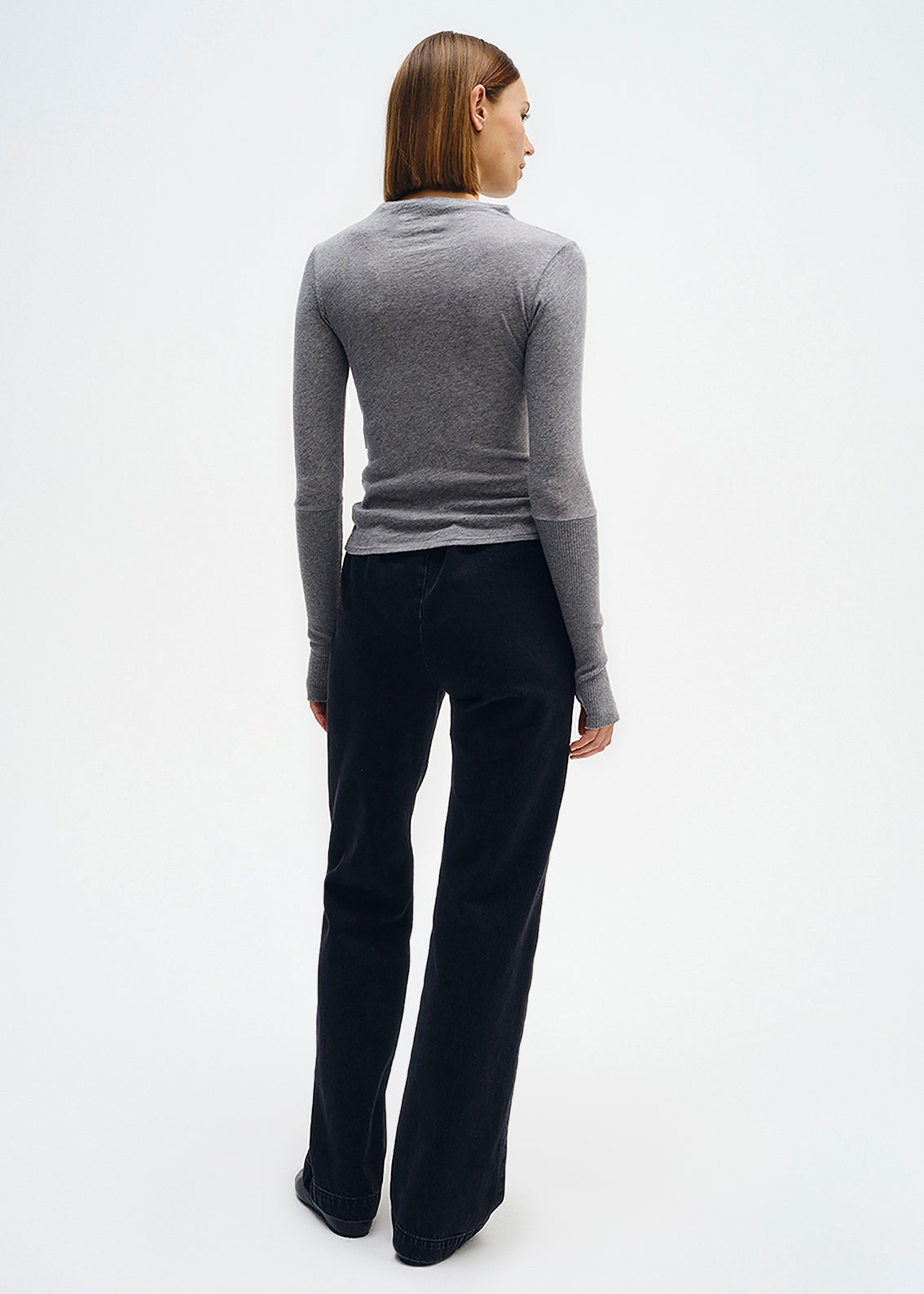 Cashmere Twist Top | Smoke