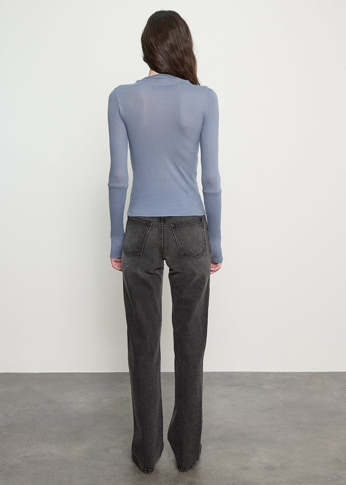 Cashmere Twist Top | Steel Blue