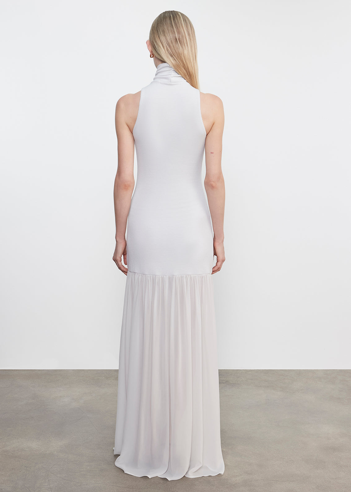 Airy Halter Turtleneck Dress | Mist