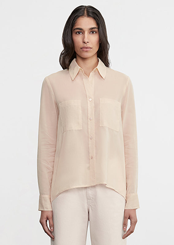 Cotton Organza Shirt | Fawn