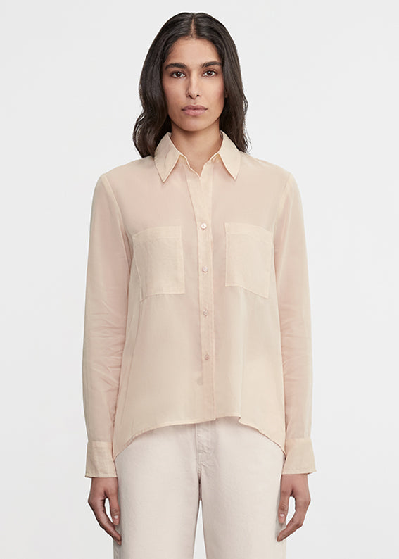 Cotton Organza Shirt | Fawn