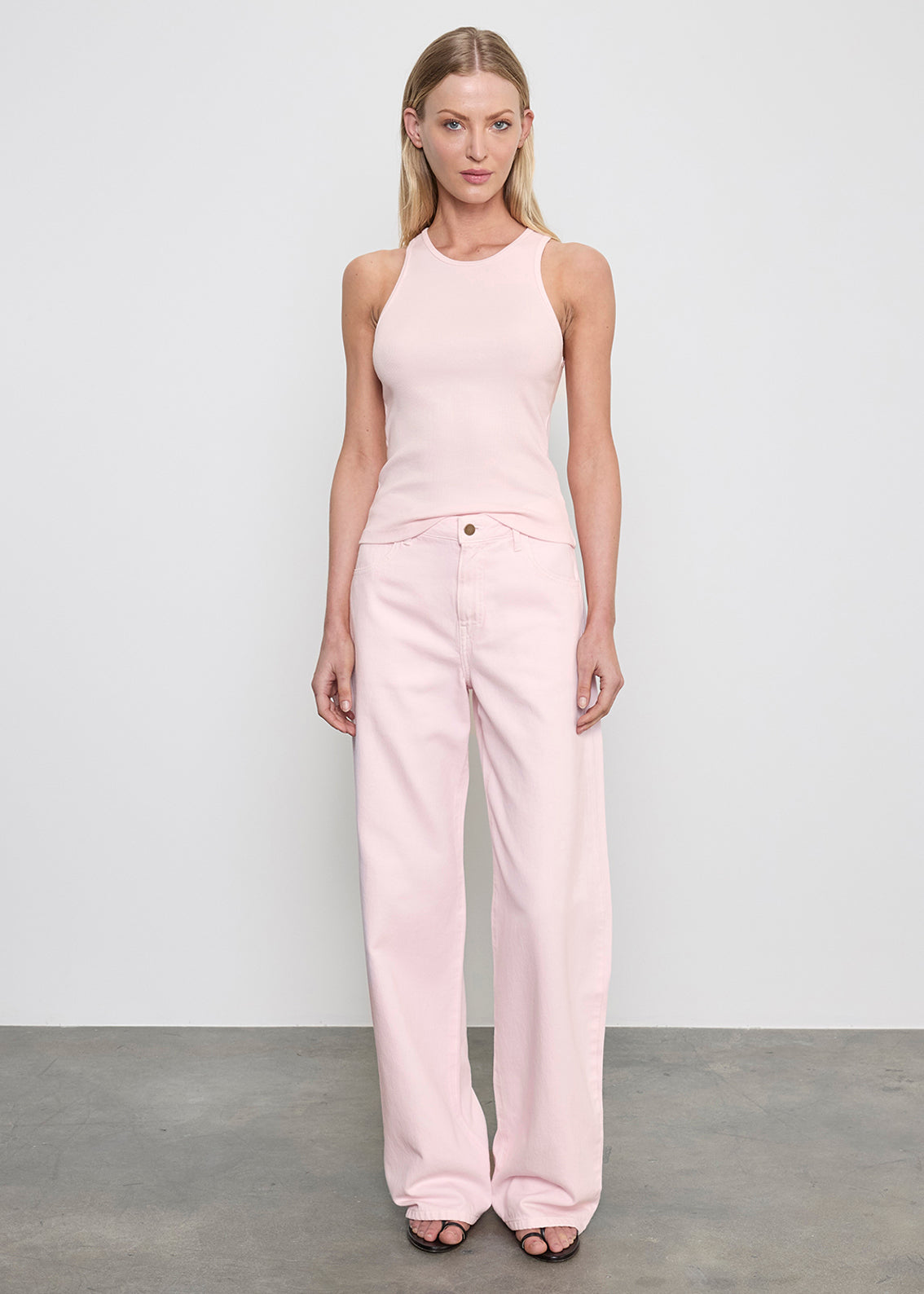 Cotton Rib Boy Tank | Cherry Blossom