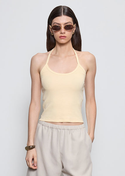 Cotton Rib Halter | Flan – Enza Costa
