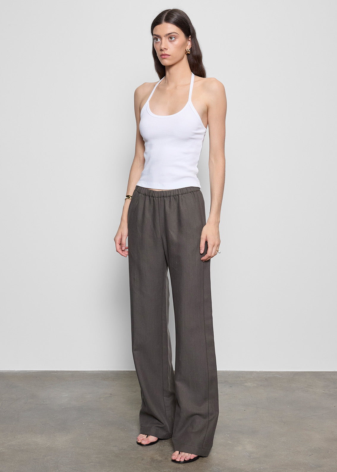 Cotton Rib Halter | White – Enza Costa