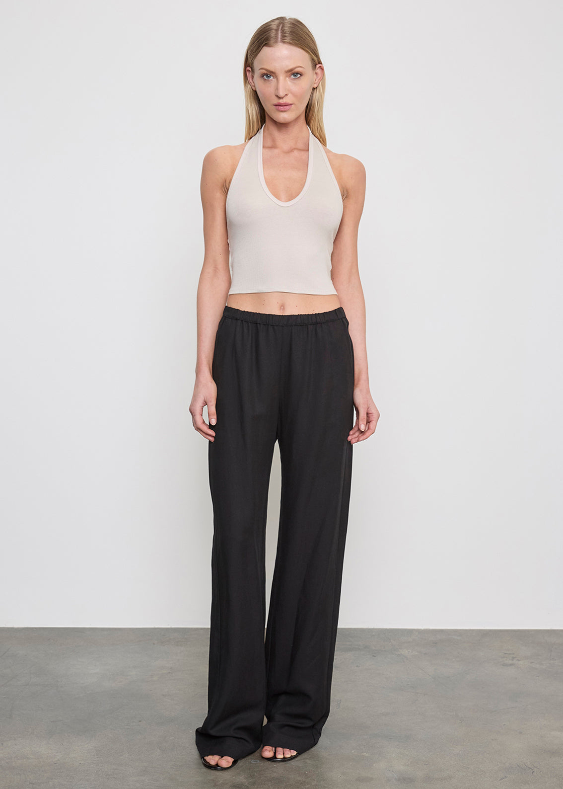 Cotton Rib U Halter | Champagne