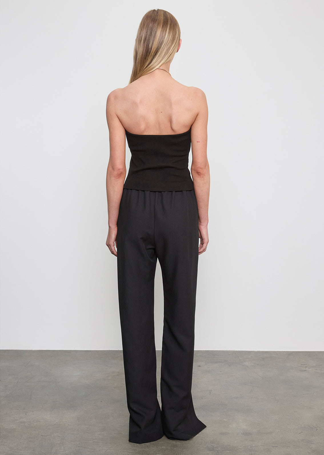 Cotton Rib Bandeau Top | Black – Enza Costa