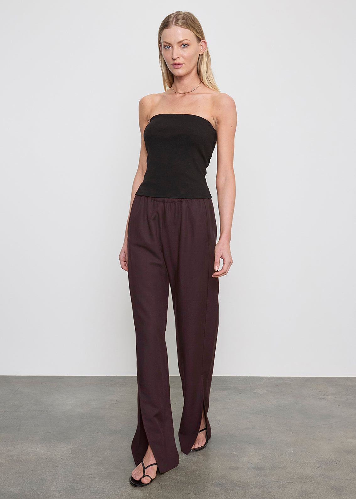 Twill Slash Pant | Black Orchid