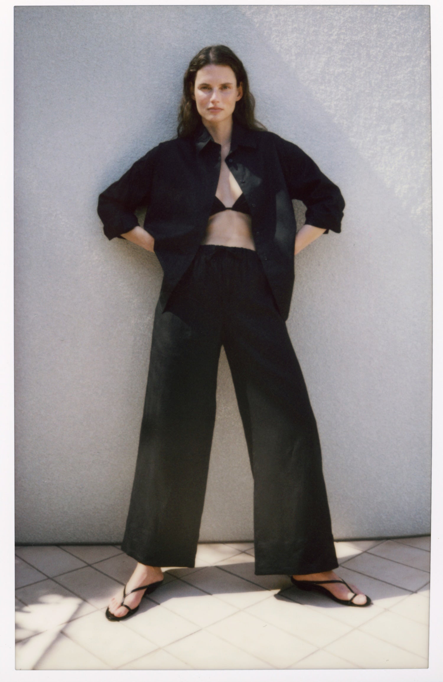 Linen Cropped Summer Pant | Black – Enza Costa