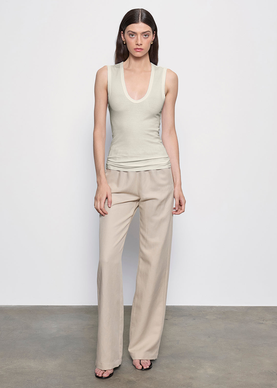 Supima Cotton Essential Sleeveless U | Beach Glass