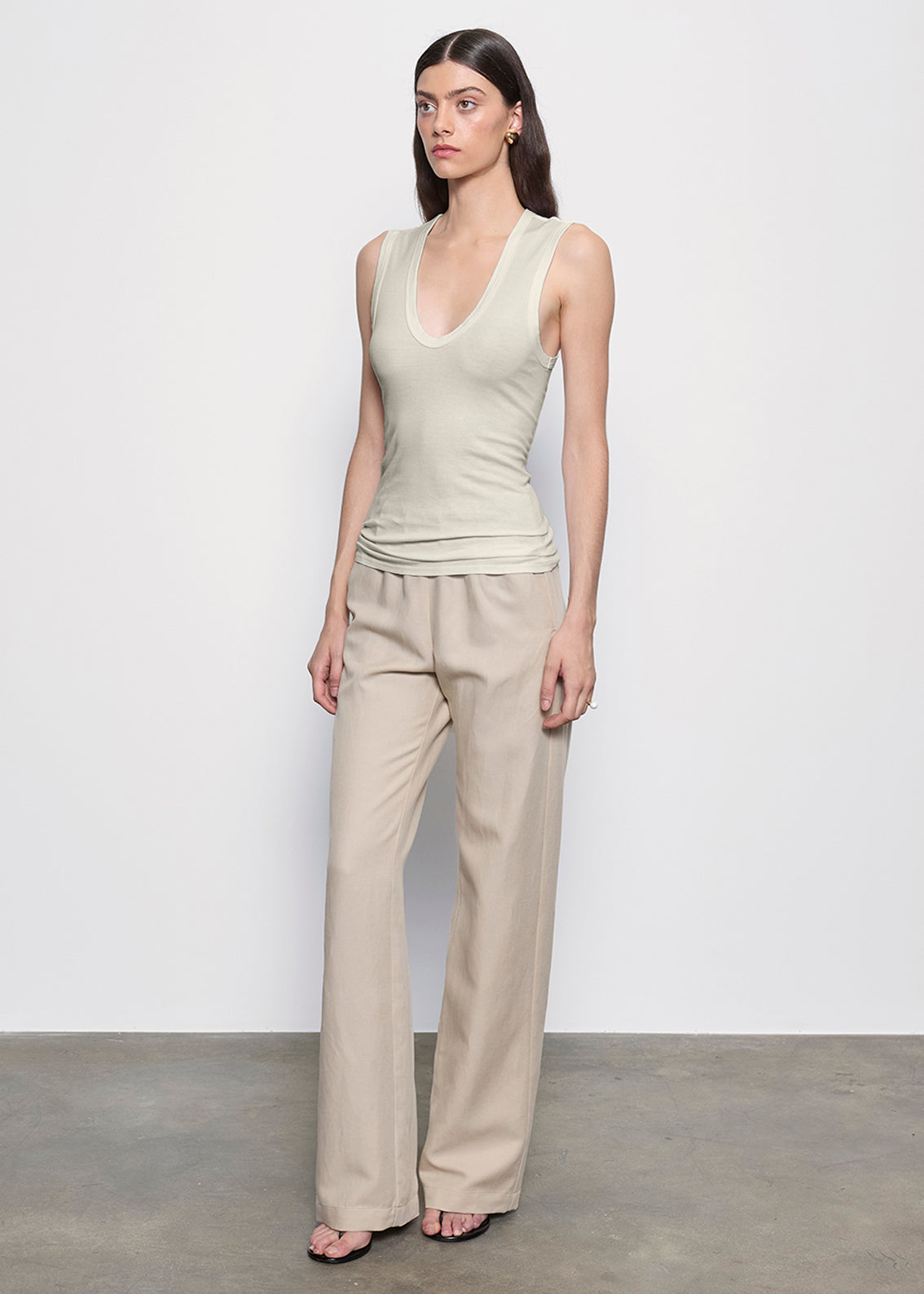 Supima Cotton Essential Sleeveless U | Beach Glass