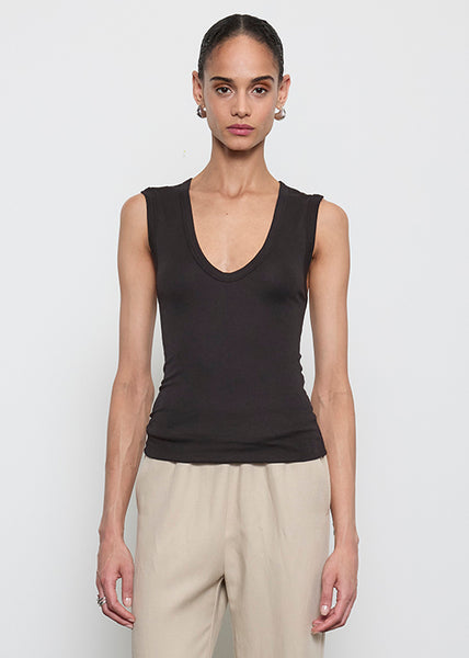 トップス efu FEATHER SLEEVELESS TOP Sleeveless Top with Feather Trim – Draper James