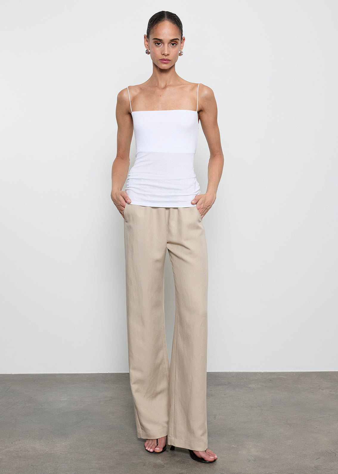 Essential Strappy Tank | White – Enza Costa