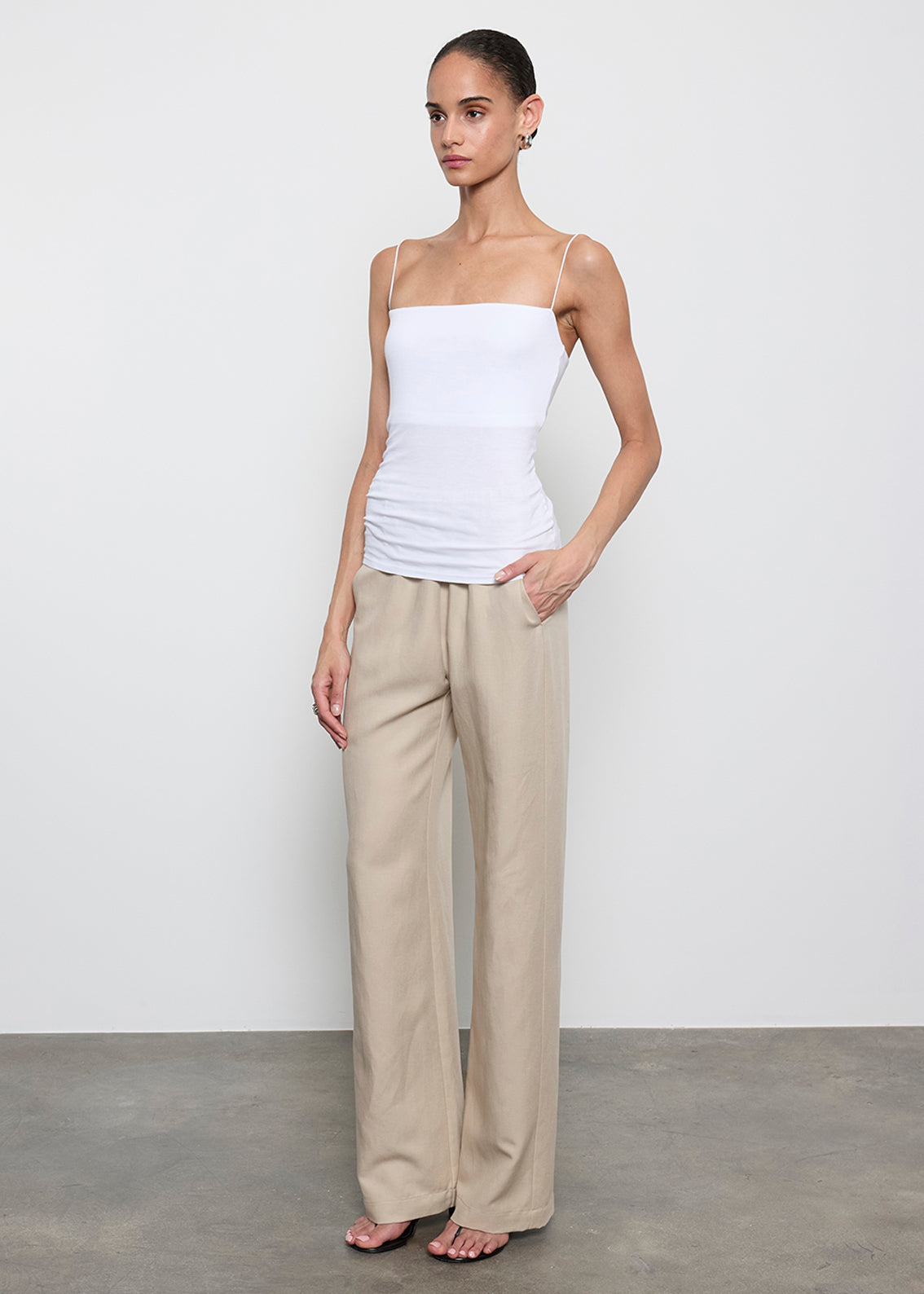 Essential Strappy Tank | White