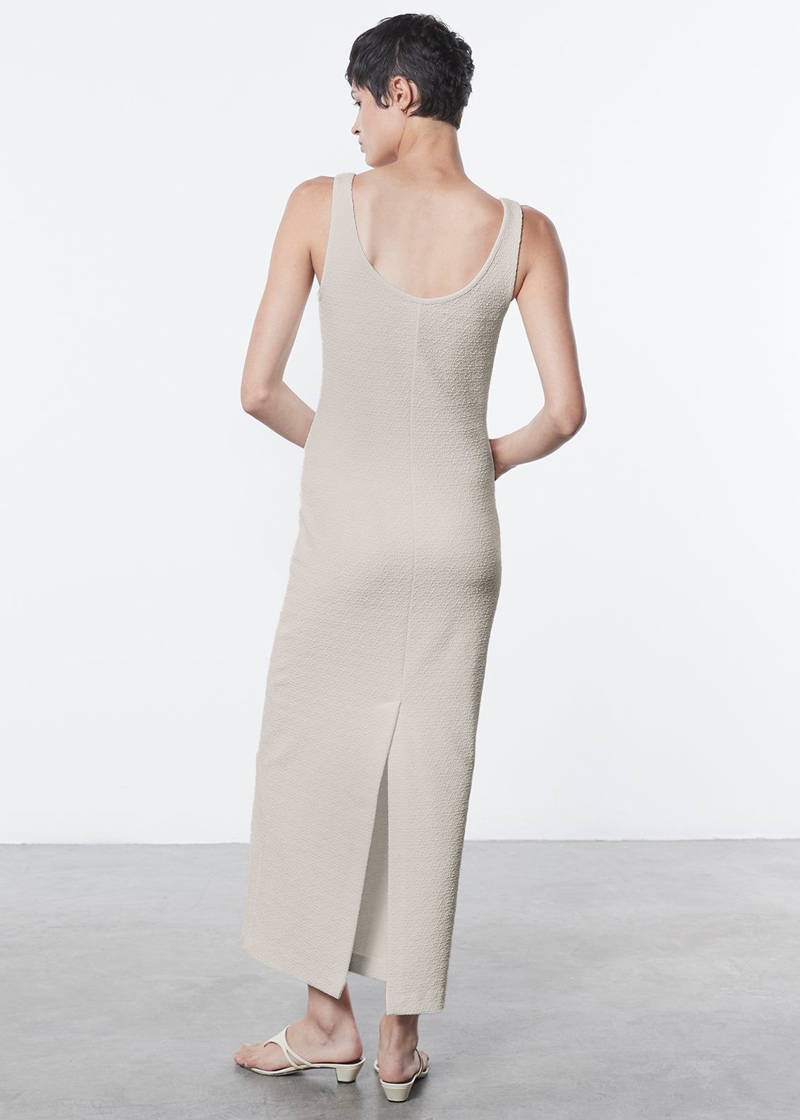 Textured Jacquard Tank Dress | Raffia