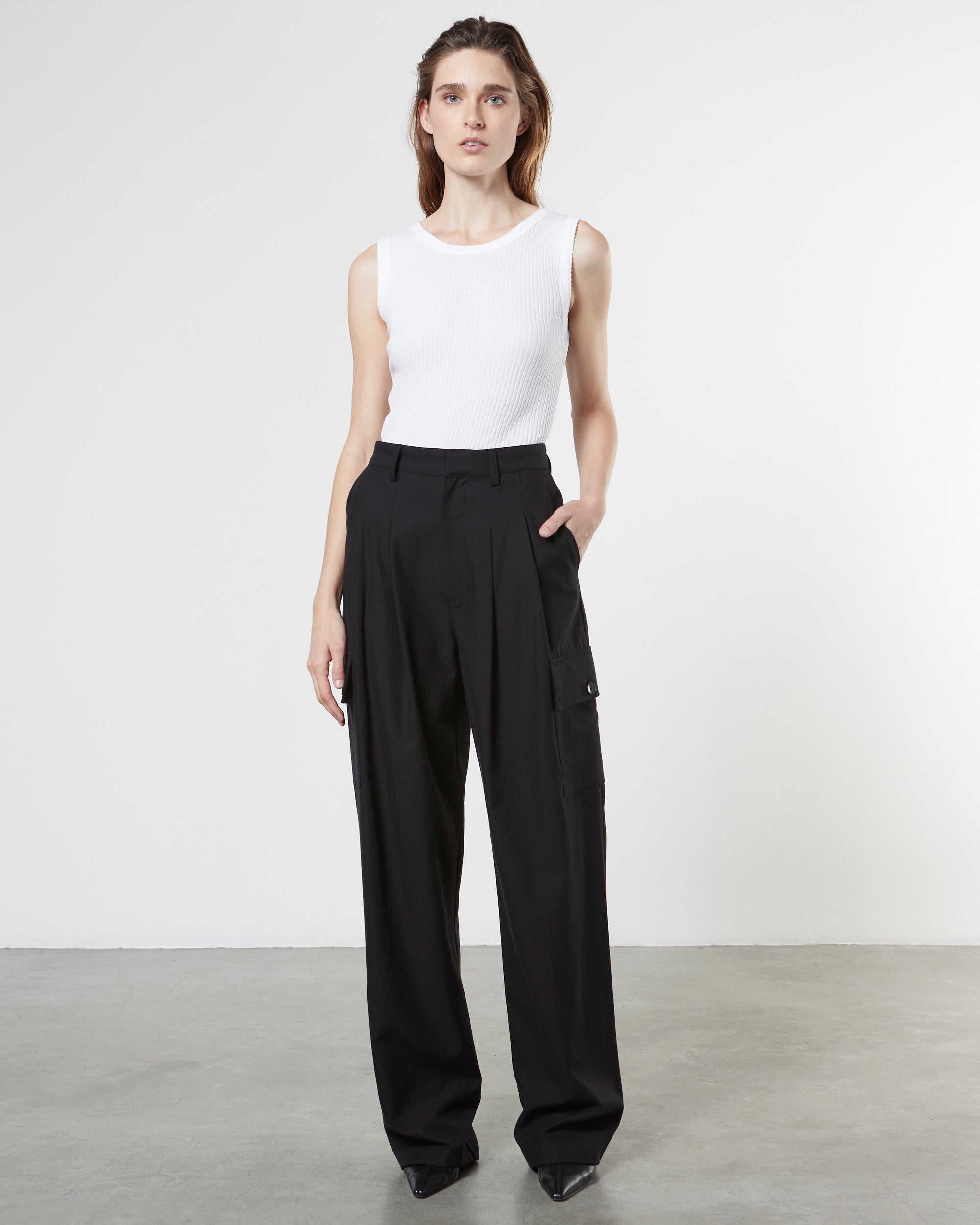Cozensa Rib Trousers Black main image 1