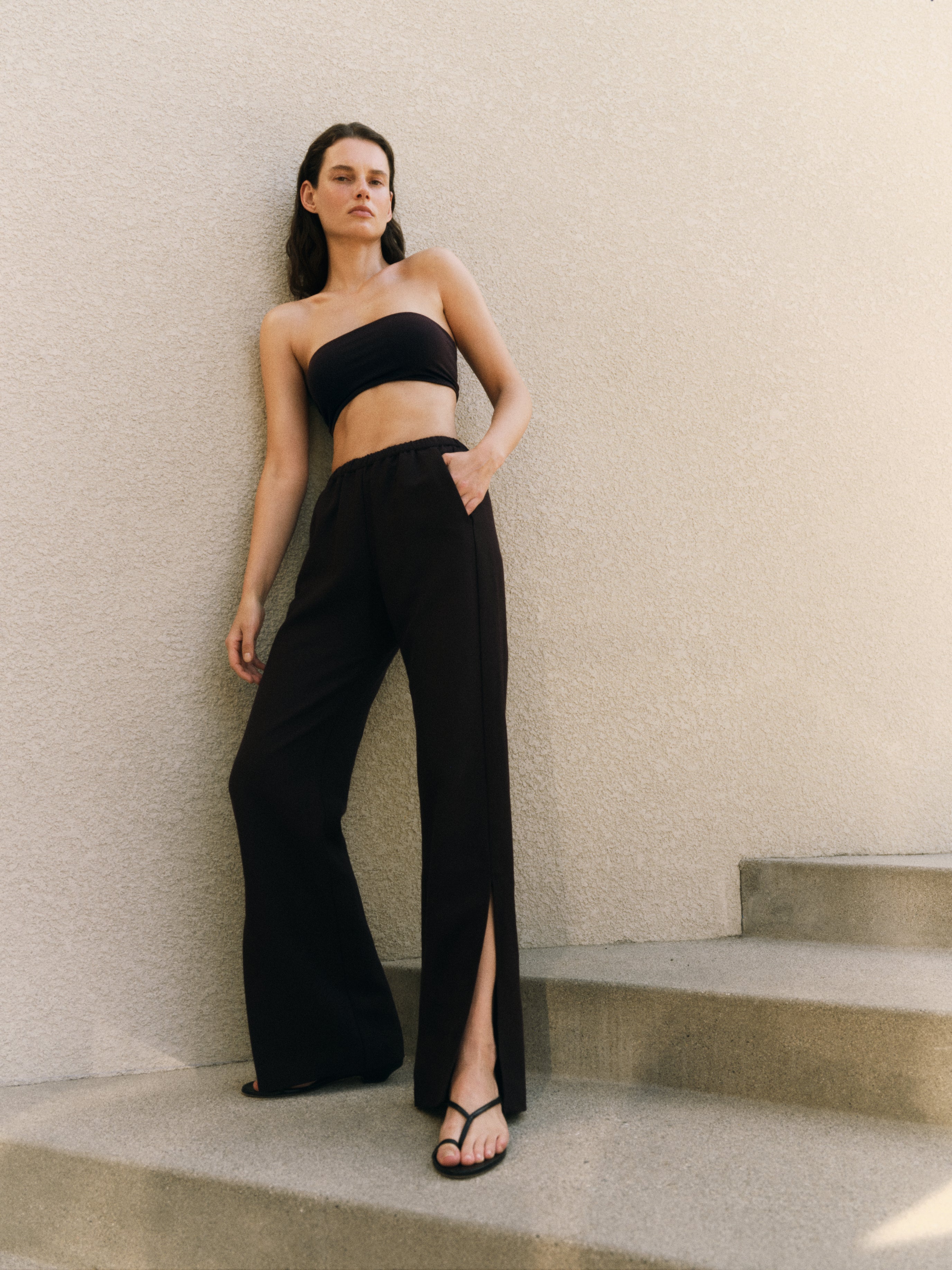 Twill Slash Pant | Black