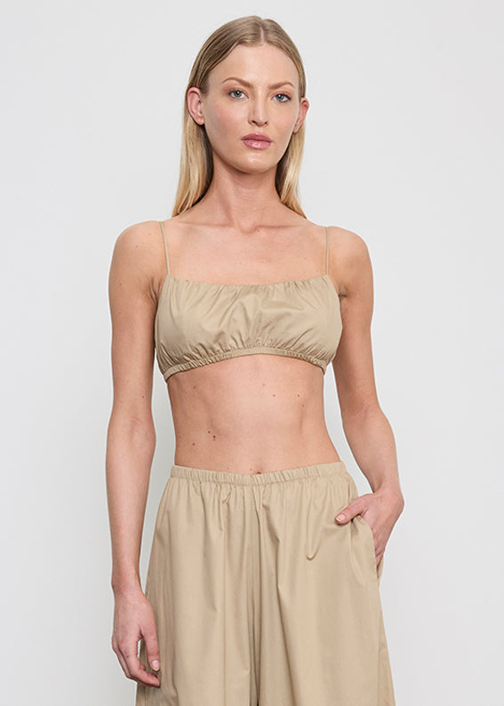 Cotton Bralette | Dark Khaki