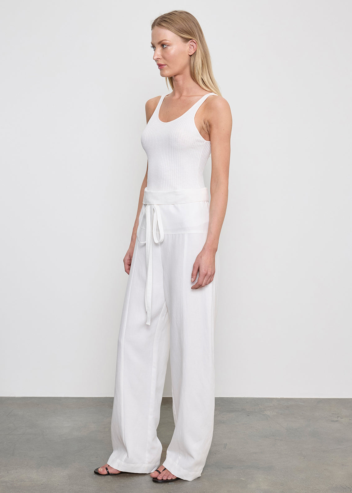 Military Rib Slim Tank | Undyed