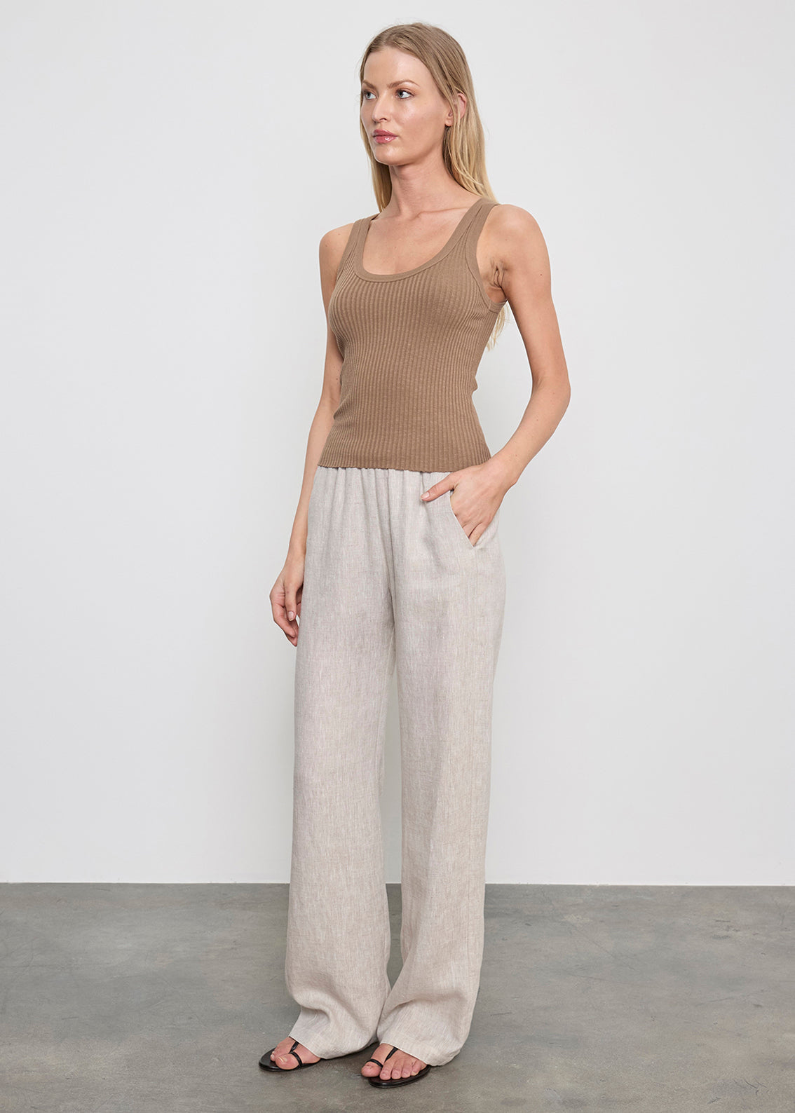 Linen Everywhere Pant | Jute Heather