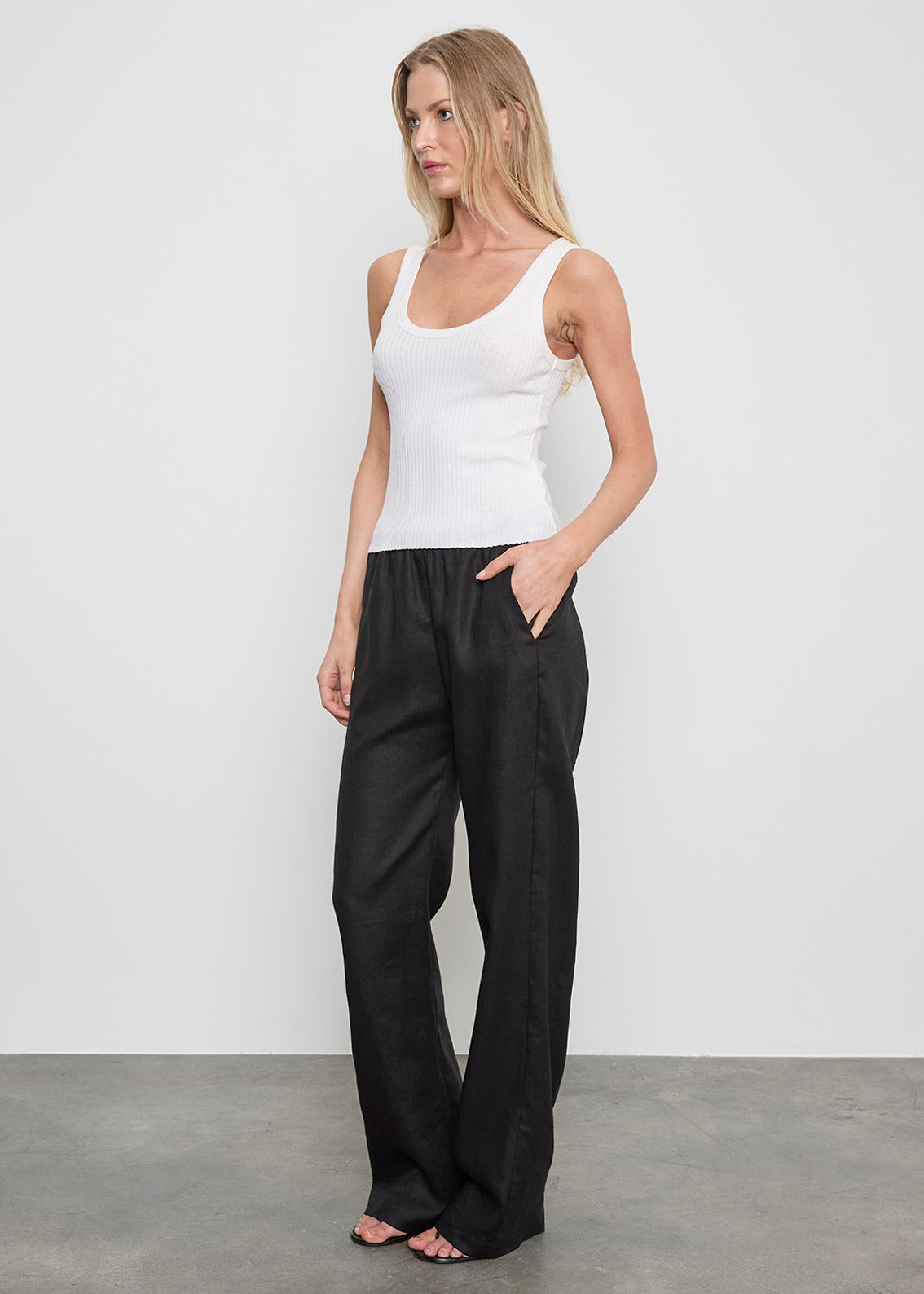 Linen Everywhere Pant | Black