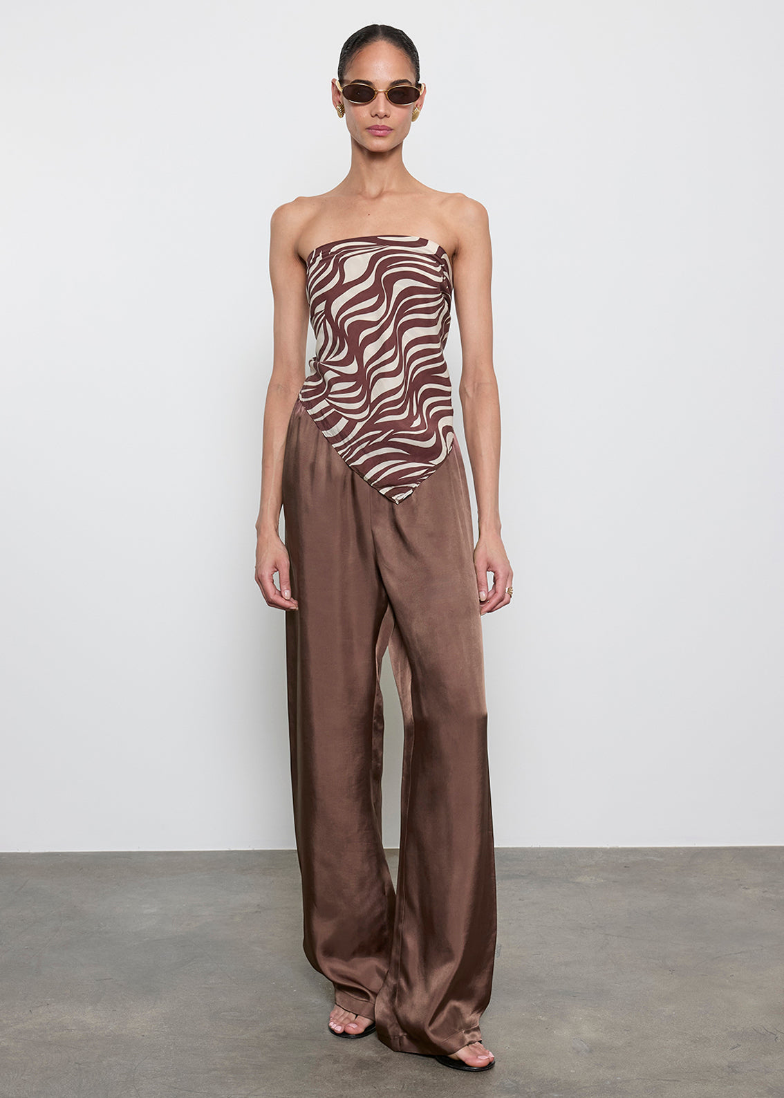 Wave Print Scarf Top | Wave Print