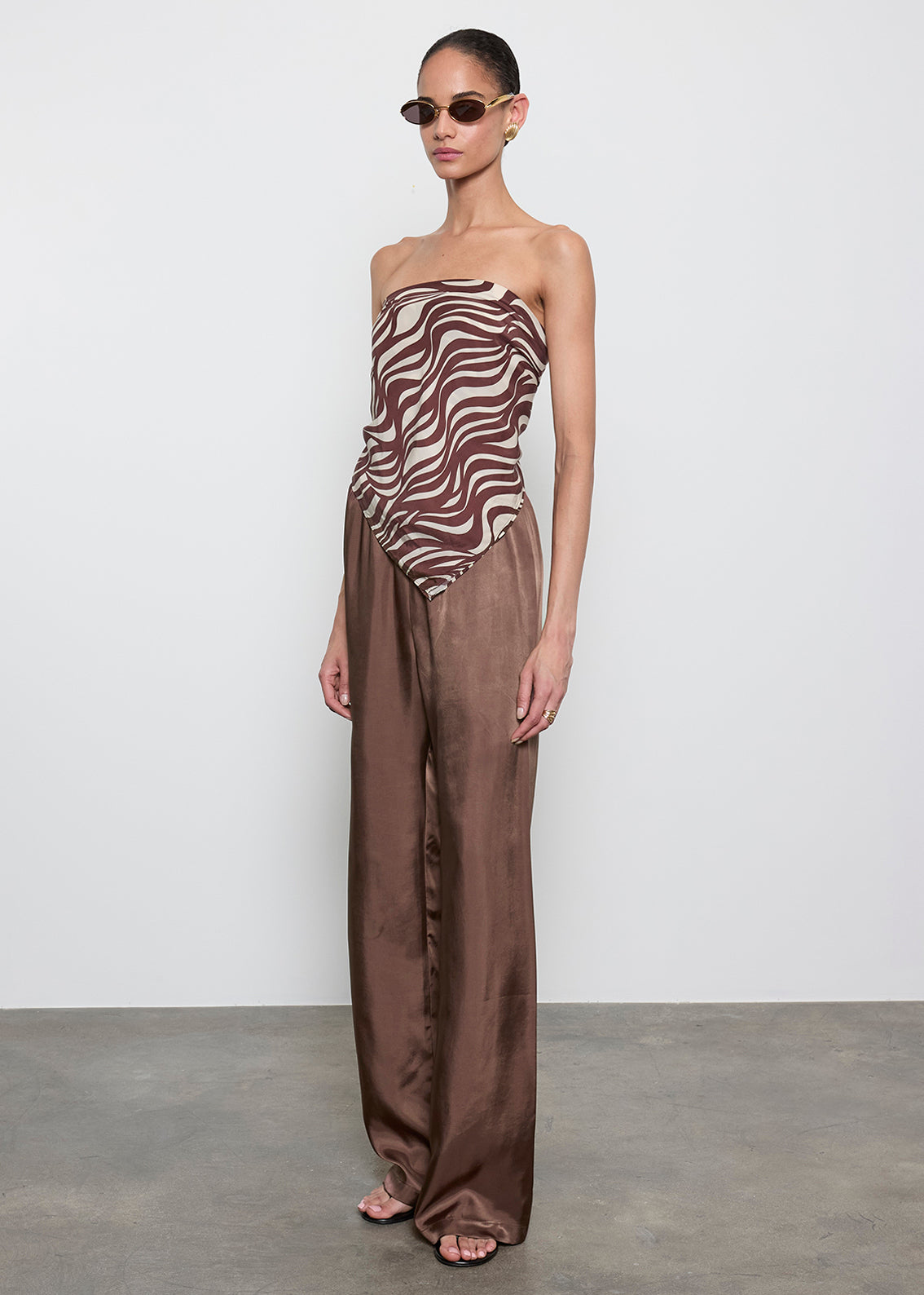 Wave Print Scarf Top | Wave Print