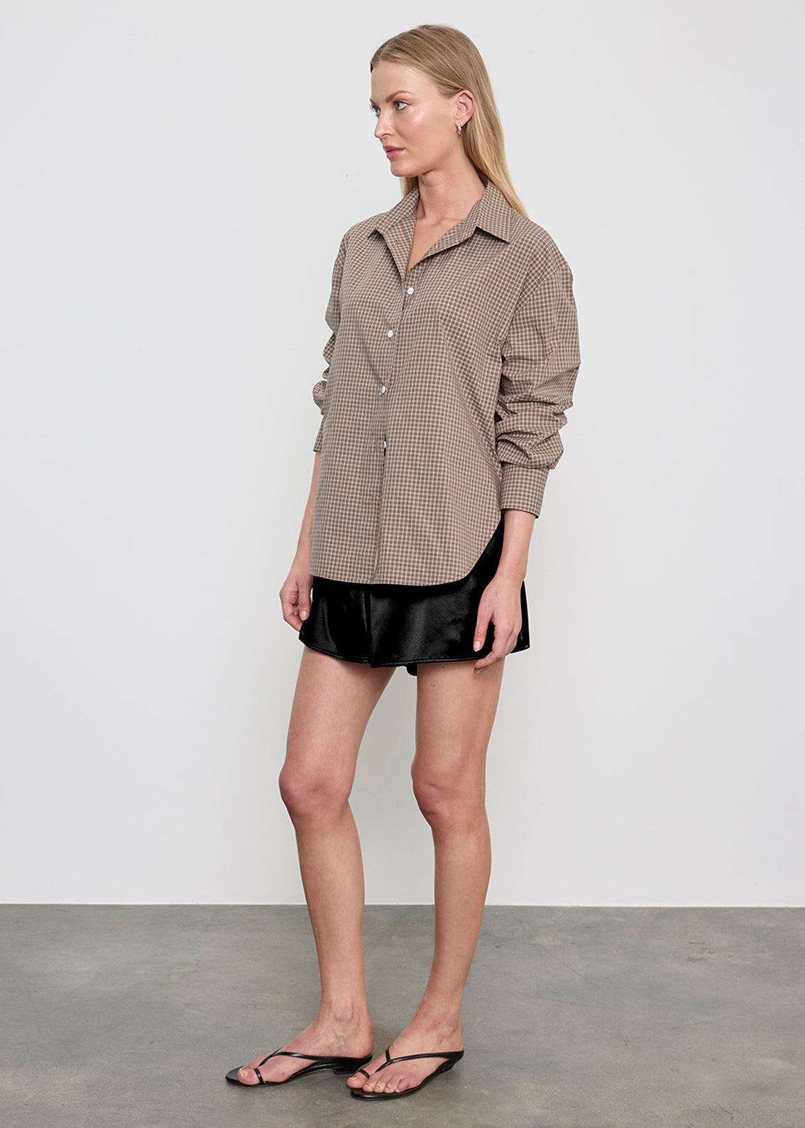 Silk Satin Mini Short | Black