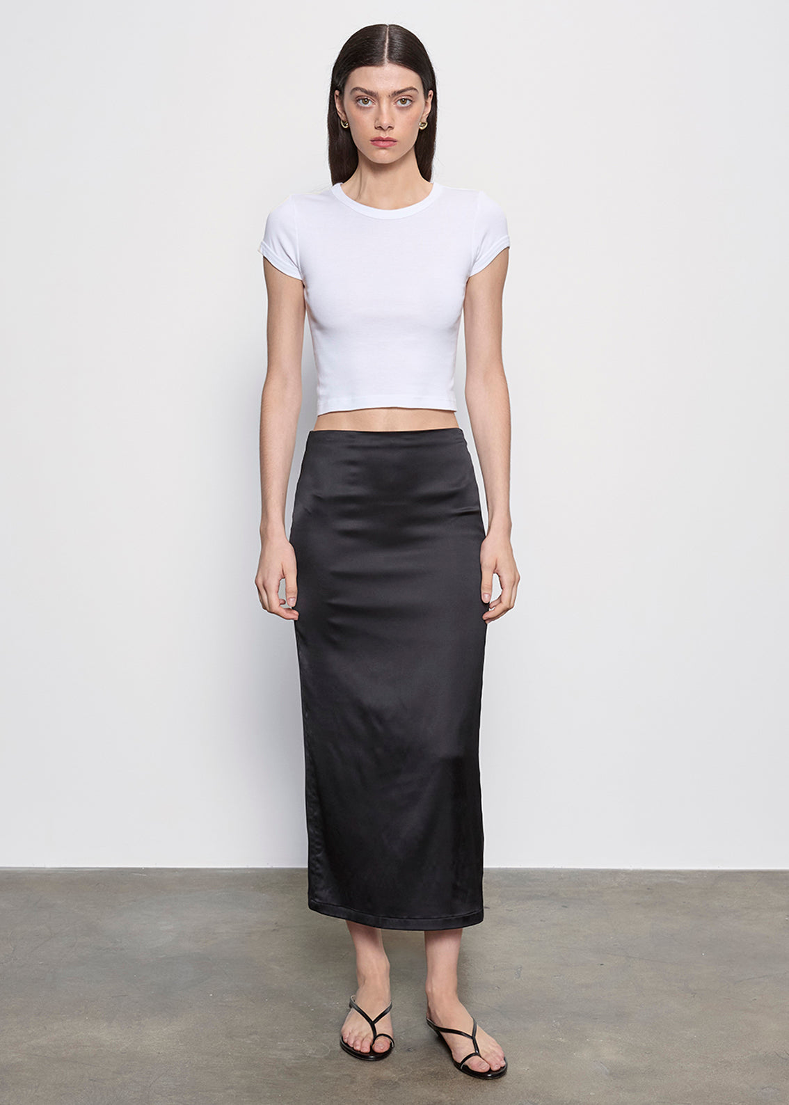 Supima Baby Cropped Tee | White