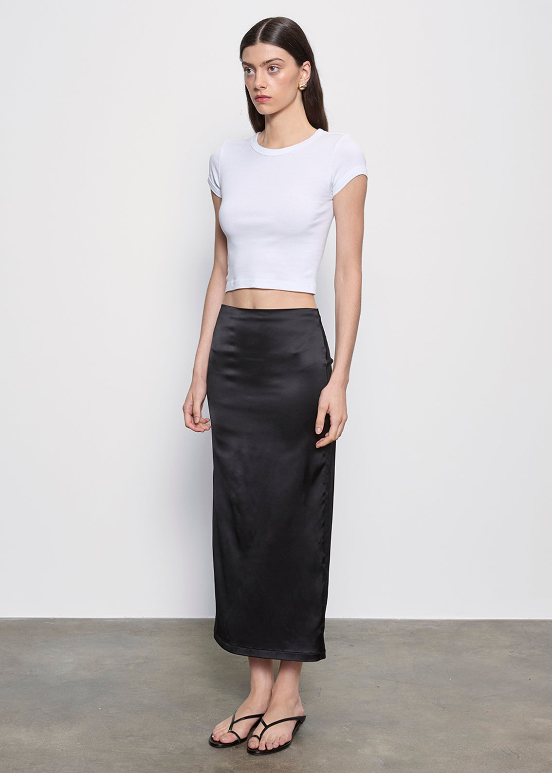 Supima Baby Cropped Tee | White