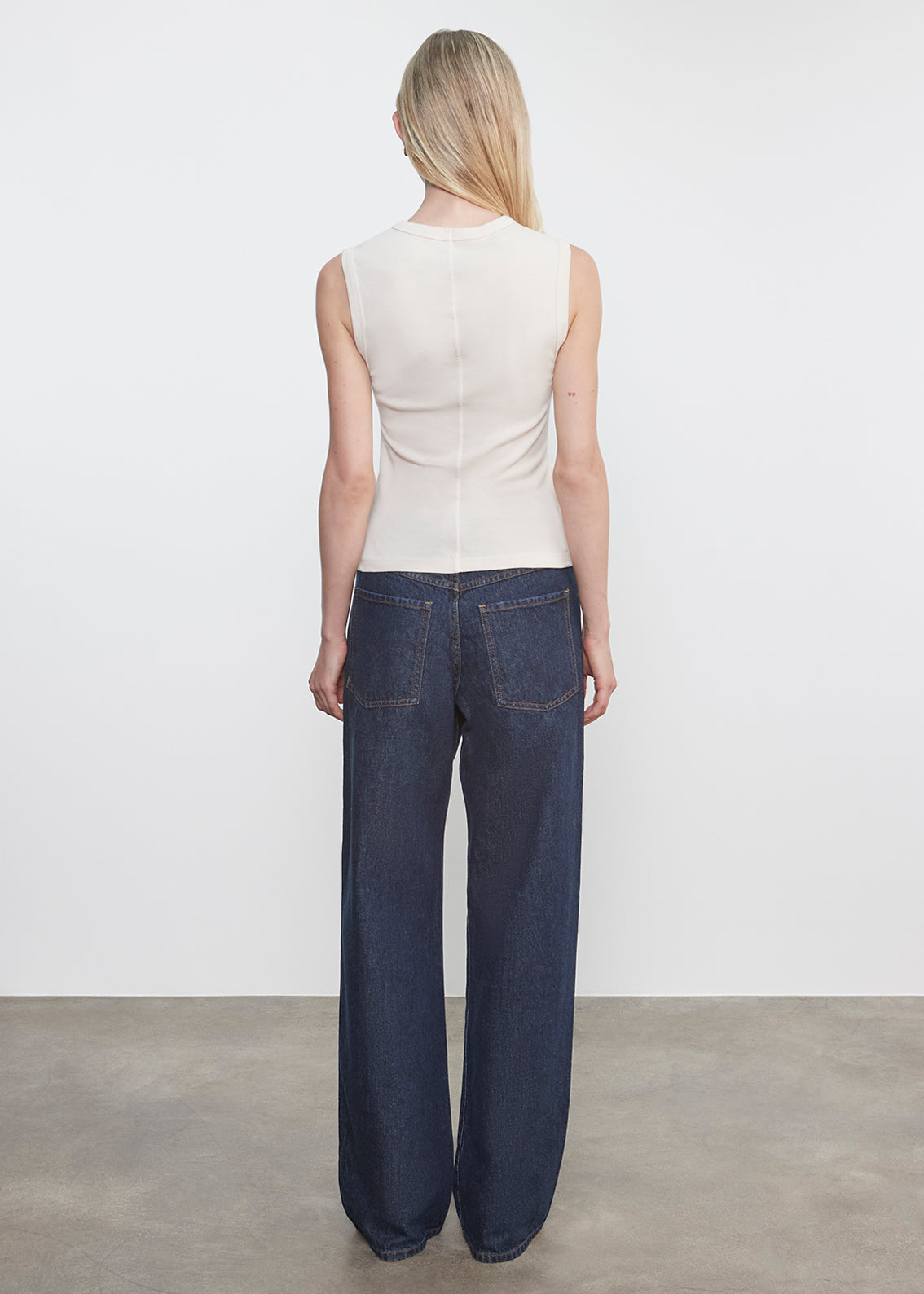 Supima Cotton New Classic  Sleeveless Tee | Alabaster