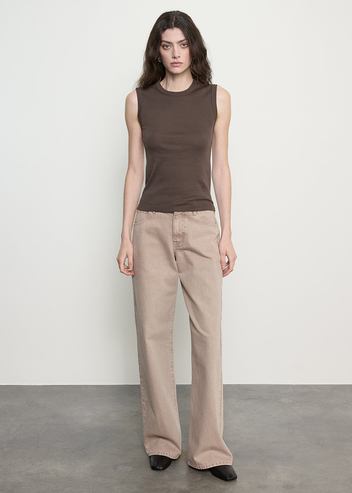 Supima Cotton New Classic Sleeveless Tee | Espresso