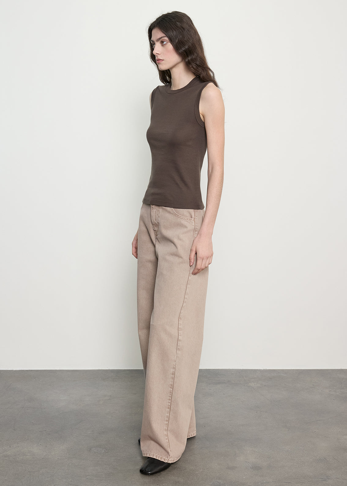 Supima Cotton New Classic Sleeveless Tee | Espresso