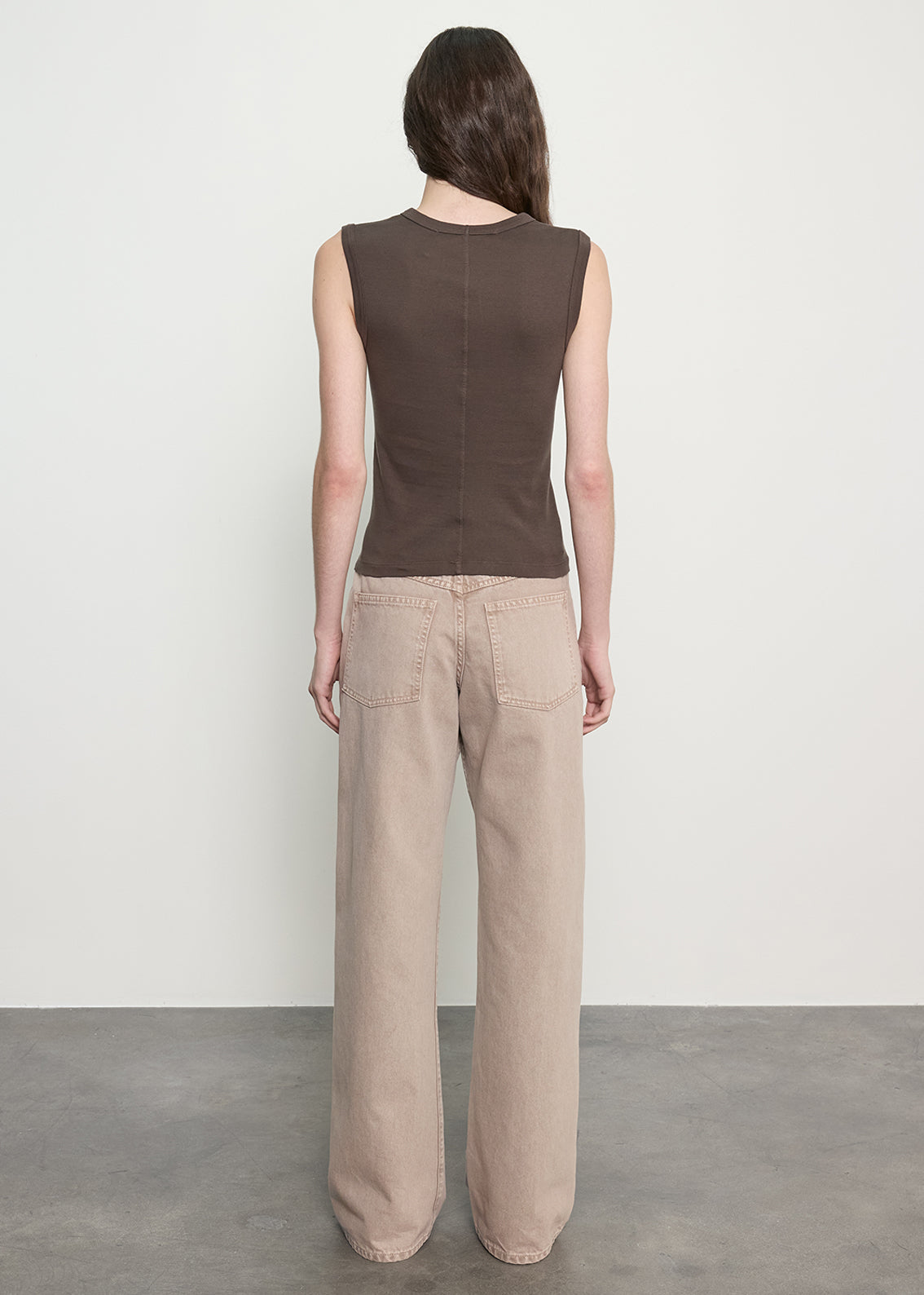Supima Cotton New Classic Sleeveless Tee | Espresso
