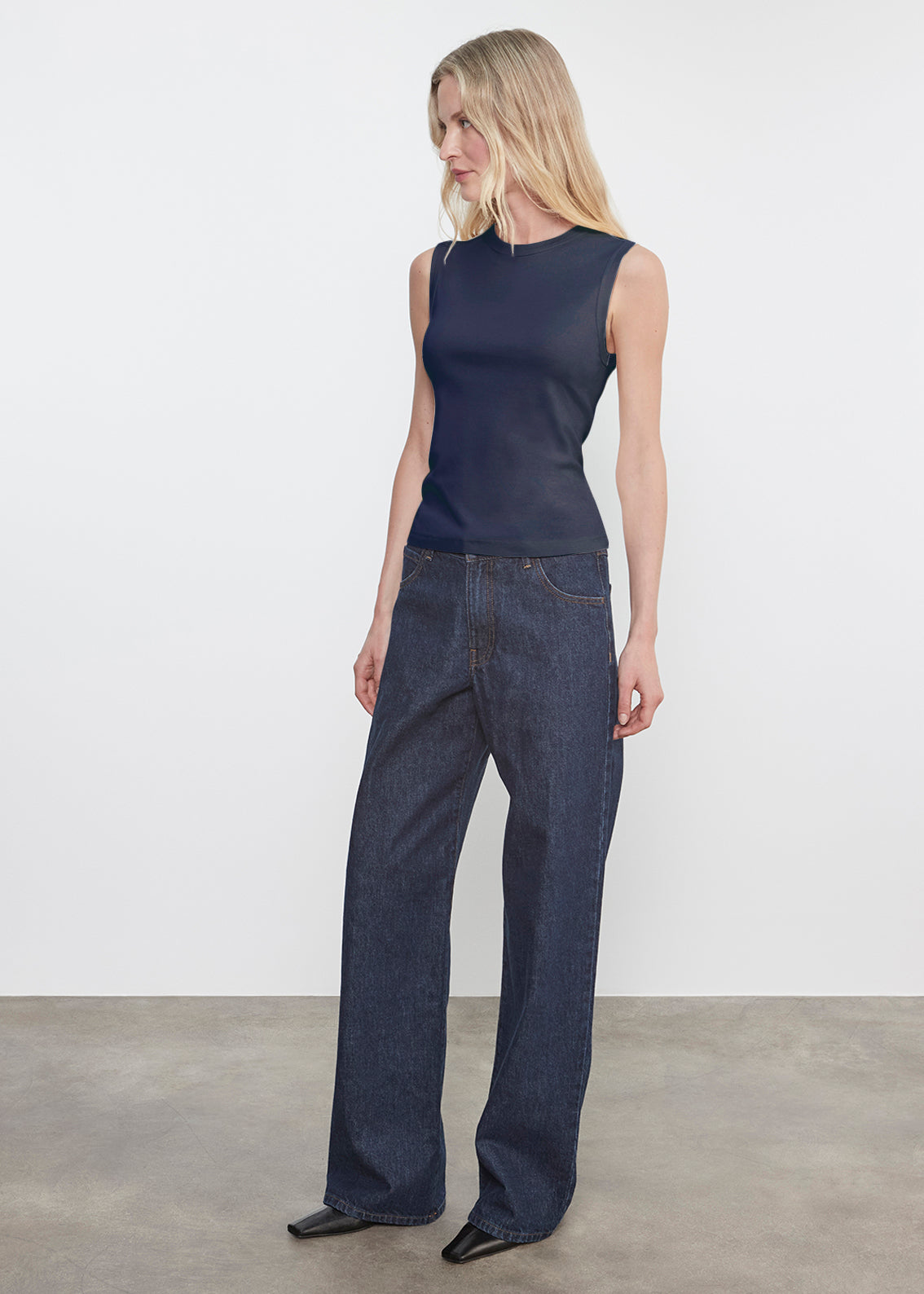 Supima Cotton New Classic Sleeveless Tee | Midnight Blue