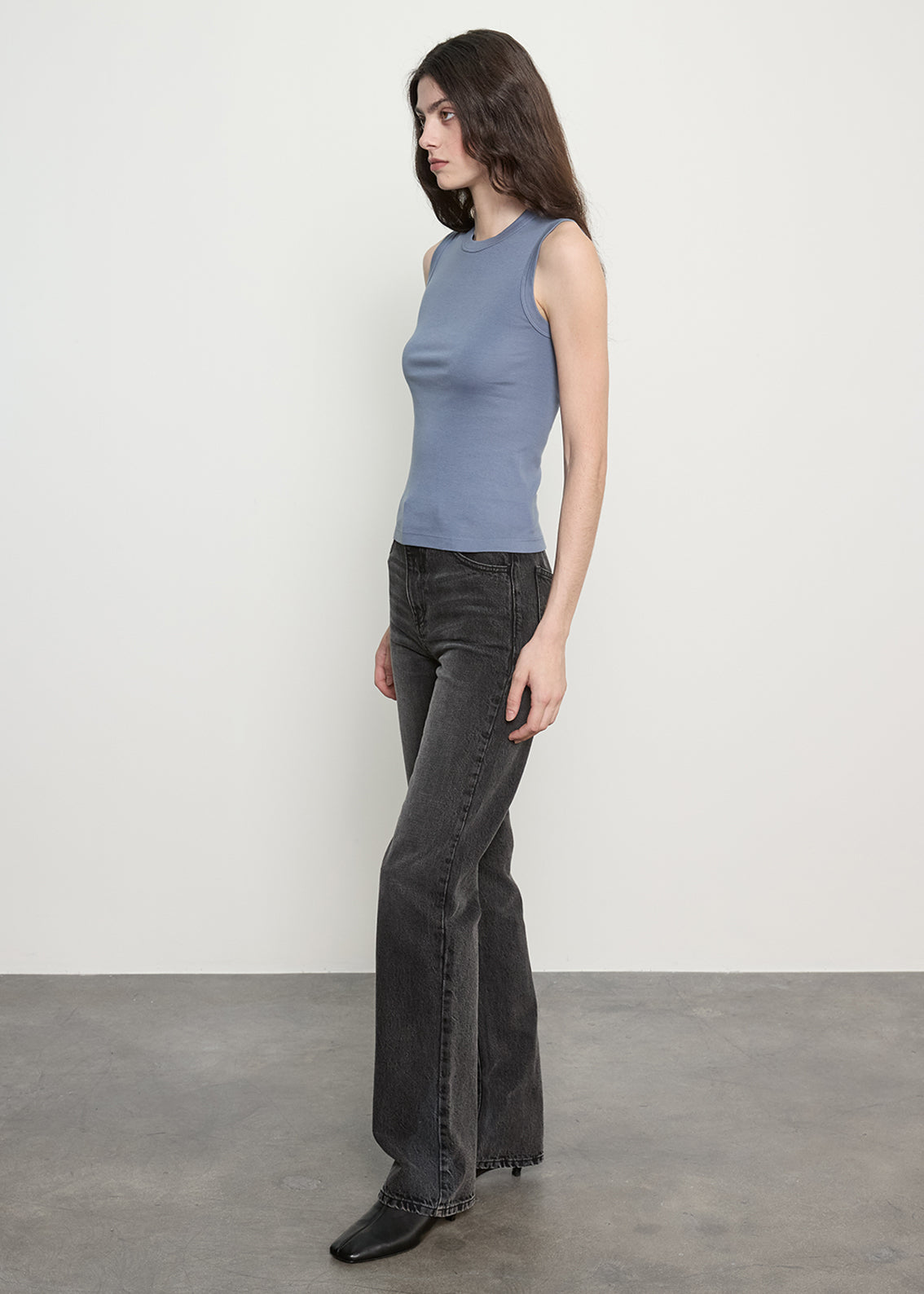 Supima Cotton New Classic Sleeveless Tee | Steel Blue