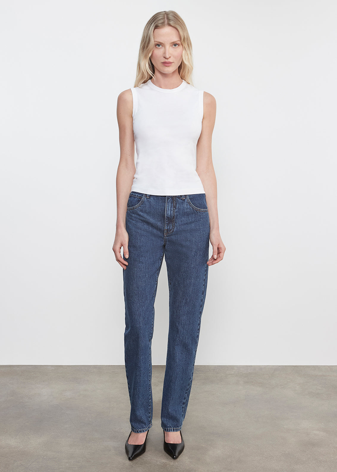 Supima Cotton New Classic Sleeveless Tee | White