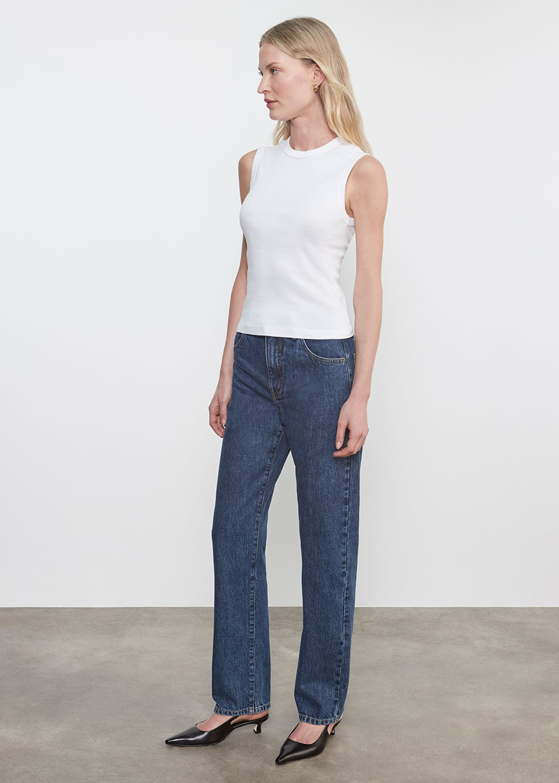 Supima Cotton New Classic Sleeveless Tee | White