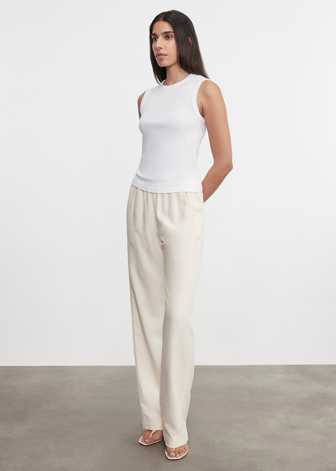 Supima Cotton New Classic Sleeveless Tee | White