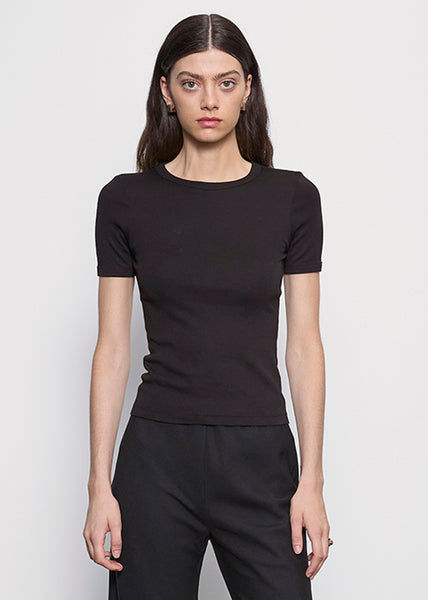 Supima Cotton New Classic S/S Tee | Black – Enza Costa