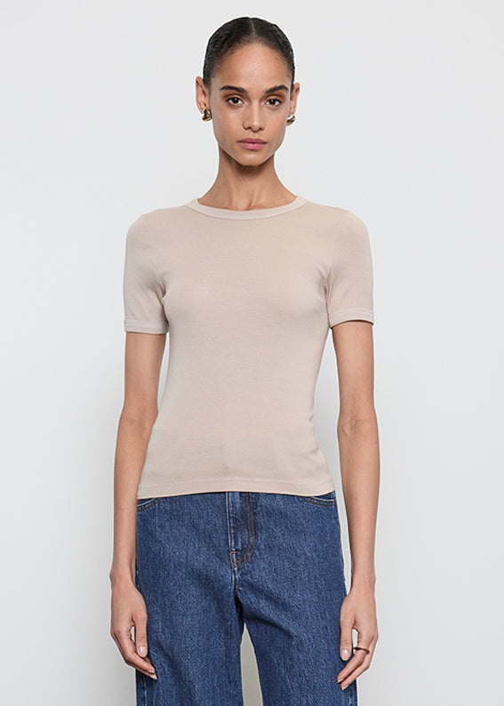Supima Cotton New Classic S/S Tee | Stone