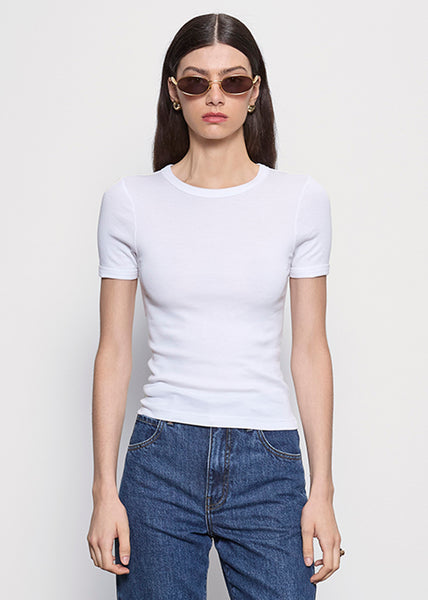 Supima Cotton New Classic S/S Tee | White – Enza Costa