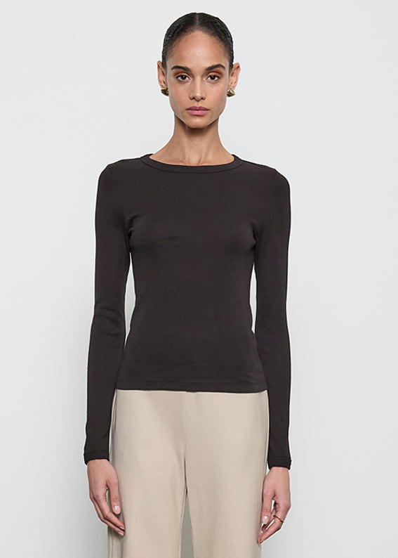 Supima Cotton New Classic L/S Tee | Black