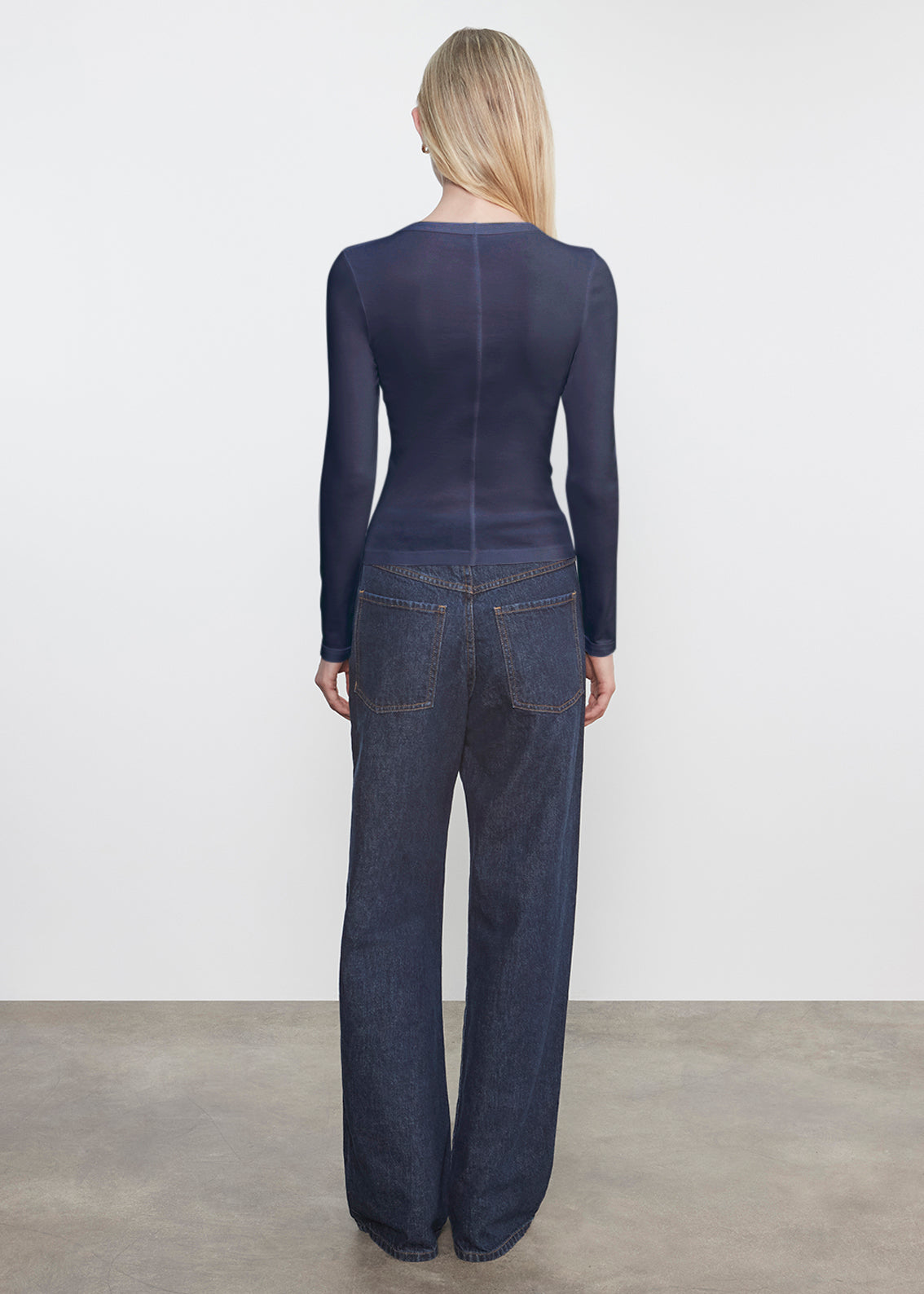 Supima Cotton New Classic L/S Tee | Midnight Blue