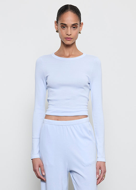 Supima Cotton New Classic L/S Tee | Pale Blue